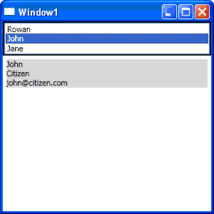 WPF Window displaying master/detail view for employees